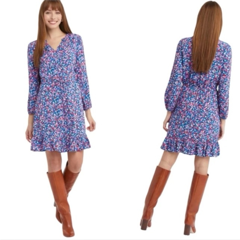 Draper James Lucinda Popover Dress in Spring Ditsy Floral Size XXL